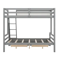 ModernLuxe Twin Over Full Bunk Bed with Whiteboard and 2 Storage Drawers -Luxe Furniture Sale GUEST 485df0c6 6ac2 4d49 af56 1f735af11482