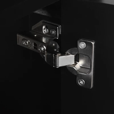 20" Bathroom Vanity With Ceramic Sink, Bathroom Cabinet With Door-Mounted Storage Rack, Adjustable Shelf And Soft Closing Door, White/Black-ModernLuxe 16 20" Bathroom Vanity With Ceramic Sink, Bathroom Cabinet With Door-Mounted Storage Rack, Adjustable Shelf And Soft Closing Door, White/Black-ModernLuxe - Image 14