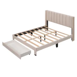 ModernLuxe Velvet Upholstered Platform Bed with Storage Drawer -Luxe Furniture Sale GUEST 4920d7c7 d91e 4d0f 8630 d841a6f11042