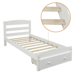 Twin Size Wood Platform Bed Frame With Storage Drawer And Slat Support-ModernLuxe 18 Twin Size Wood Platform Bed Frame With Storage Drawer And Slat Support-ModernLuxe -Luxe Furniture Sale GUEST 4a135a7a 0d84 453d a2ab 256dcc1f33f5