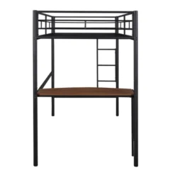 ModernLuxe Twin Size Metal Loft Bed with Integrated Desk and Ladder -Luxe Furniture Sale GUEST 4a279555 988c 4979 84d9 bf585b3df46e