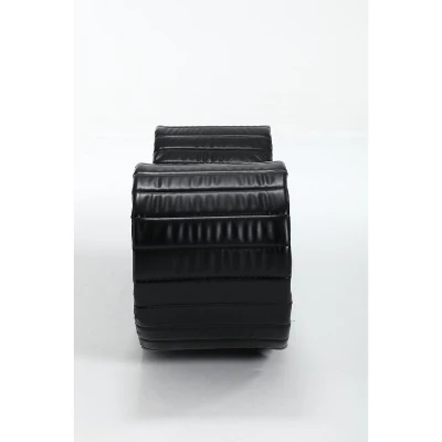 ModernLuxe Modern Faux Leather Curved Rocking Chaise Lounge 9 ModernLuxe Modern Faux Leather Curved Rocking Chaise Lounge - Image 7