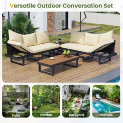ModernLuxe 4-Piece Outdoor Sectional Sofa & Adjustable Reclining Patio Set -Luxe Furniture Sale GUEST 4c64dbdd b420 4556 bdeb a58a482c31a5