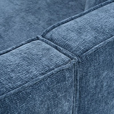 ModernLuxe 109" Upholstered Chenille Sectional Sofa with Curved Lounge 11 ModernLuxe 109" Upholstered Chenille Sectional Sofa with Curved Lounge - Image 9