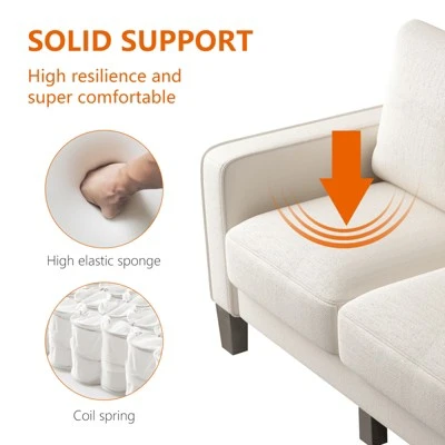 ModernLuxe 75" 3-Seater Fabric Sofa - Modern Living Room Couch 10 ModernLuxe 75" 3-Seater Fabric Sofa - Modern Living Room Couch - Image 8