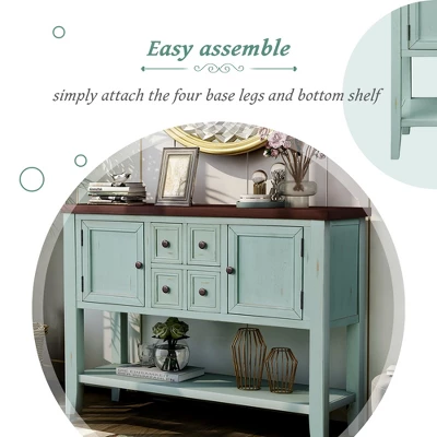 Modernluxe Cambridge Series Buffet Sideboard Console Table With Bottom Shelf 9 Modernluxe Cambridge Series Buffet Sideboard Console Table With Bottom Shelf - Image 7