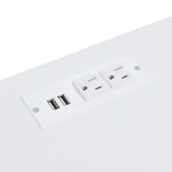 Nightstand With USB Charging Ports, End Table With 1 Drawer And Metal Legs, White+Natural Finish-ModernLuxe 18 Nightstand With USB Charging Ports, End Table With 1 Drawer And Metal Legs, White+Natural Finish-ModernLuxe -Luxe Furniture Sale GUEST 5058bc00 f1e0 44ec bf36 4b6b500c0c92