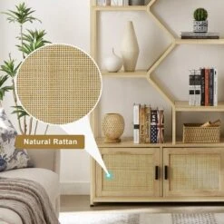 7-Tier Rattan Storage Bookshelf With 2 Doors, Natural – ModernLuxe 20 7-Tier Rattan Storage Bookshelf With 2 Doors, Natural – ModernLuxe -Luxe Furniture Sale GUEST 50b77108 19cf 42d7 bae5 e03d929e27d8