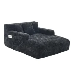 ModernLuxe Upholstered Single Sofa Chaise Lounge Sofa Bed Sleeper Sofa Lazy Sofa Accent Chair Reading Couch With 3 Pillows, Chenille 20 ModernLuxe Upholstered Single Sofa Chaise Lounge Sofa Bed Sleeper Sofa Lazy Sofa Accent Chair Reading Couch With 3 Pillows, Chenille -Luxe Furniture Sale GUEST 50c9b341 1816 4caf 9303 6c6b1b852477