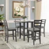 ModernLuxe 5-Piece Wooden Dining Set with Storage Shelves & Padded Chairs -Luxe Furniture Sale GUEST 51e7fd35 b17c 4b34 922c 5628e04639d7