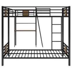 ModernLuxe L-Shaped Twin Over Twin Bunk Bed with Loft Bed and Desk - Brown -Luxe Furniture Sale GUEST 5206bdc4 d69e 4e7e b3bc b418c7cc460d