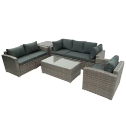 ModernLuxe 7-Piece Outdoor Wicker Sofa Set with Storage Box and Cushions 16 ModernLuxe 7-Piece Outdoor Wicker Sofa Set with Storage Box and Cushions -Luxe Furniture Sale GUEST 525039b5 b628 430c b1a3 9dab6149746c