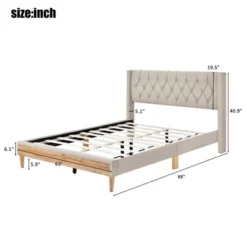 Queen Size Upholstered Wood Platform Bed-ModernLuxe 10 Queen Size Upholstered Wood Platform Bed-ModernLuxe -Luxe Furniture Sale GUEST 5288189a 7852 4b95 bae9 42fb980545e2