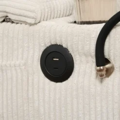 ModernLuxe Convertible Corduroy Loveseat Sofa Bed, Chaise Lounge With USB Ports, 2 Cup Holders, Storage Box & Phone Holder - 2/1 Seat Options -Luxe Furniture Sale GUEST 52a3d80f 75ee 43be b9fd 62966f2c23de