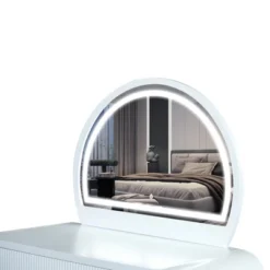 40"W Dressing Table Vanity Table Makeup Table With Touch Screen Lighted Mirror And Large Drawe - ModernLuxe -Luxe Furniture Sale GUEST 53521046 6f84 4996 96ae b99fc1cbc74e