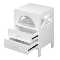 Nightstand With USB Charging Ports And LED Lights, End Table With 2 Drawers And Shelf-ModernLuxe -Luxe Furniture Sale GUEST 5360b7ed 09b4 423e 80f2 3bcf6968195d