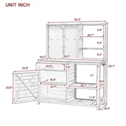 ModernLuxe Garden Potting Bench Table - Deluxe Outdoor Workstation with Pegboard & Storage -Luxe Furniture Sale GUEST 54e26b7a 2937 4c8c b819 afd2161cae81