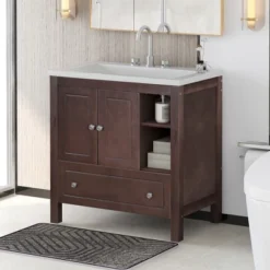 30" Bathroom Vanity With Ceramic Sink, Doors And Drawers - ModernLuxe 25 30" Bathroom Vanity With Ceramic Sink, Doors And Drawers - ModernLuxe -Luxe Furniture Sale GUEST 54f9bd8e 9f72 4f6c 99ef 2cfa8bc79067