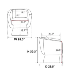 ModernLuxe 28" Swivel Boucle Accent Chair - 360 Degree Leisure Club Chair -Luxe Furniture Sale GUEST 553138e6 2e1d 4ce3 8811 29d96c64e5d5
