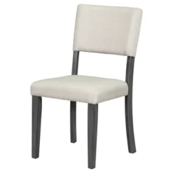 5 PCS Retro Round Dining Table Set With Curved Trestle Style Table And 4 Upholstered Chairs-ModernLuxe -Luxe Furniture Sale GUEST 559a8495 1a54 4fe9 8372 27eb65bf13d3