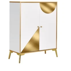 Modern Elegant Storage Cabinet, Gold+White - ModernLuxe -Luxe Furniture Sale GUEST 55ee9618 b3ca 4526 96e0 05d6ba220955