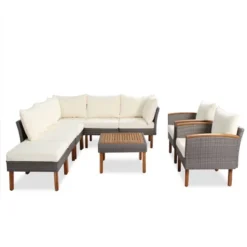 ModernLuxe 9-Piece Outdoor Rattan Conversation Set with Coffee Table 15 ModernLuxe 9-Piece Outdoor Rattan Conversation Set with Coffee Table -Luxe Furniture Sale GUEST 56b1c0fe d05a 444a b362 bacd9165f16b