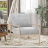 ModernLuxe Retro Accent Chair with Solid Wood Frame & Slatted Back 1 ModernLuxe Retro Accent Chair with Solid Wood Frame & Slatted Back -Luxe Furniture Sale GUEST 5700acca c470 4122 a429 3b521a88c8a0