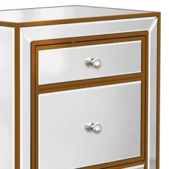 ModernLuxe Silver Mirrored Nightstand - Elegant 1-Door Bedside Table with Crystal Accents -Luxe Furniture Sale GUEST 5700cc10 1243 4736 a1f6 8266d159d7bd