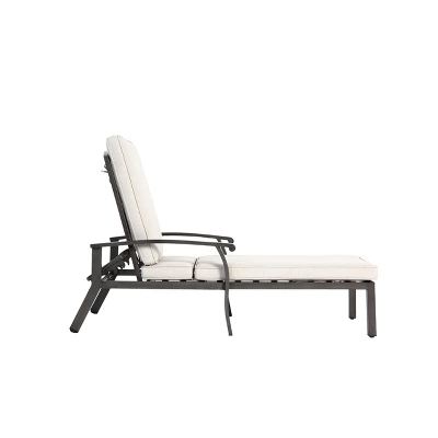 ModernLuxe Aluminium Cast Patio Chaise Lounge with Adjustable Backrest 3 ModernLuxe Aluminium Cast Patio Chaise Lounge with Adjustable Backrest