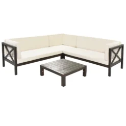 Outdoor Wooden Patio 4-Piece Sectional Sofa Set With Cushions And Table - ModernLuxe 18 Outdoor Wooden Patio 4-Piece Sectional Sofa Set With Cushions And Table - ModernLuxe -Luxe Furniture Sale GUEST 57315a71 2d5d 4996 a37f e83832a0f44f