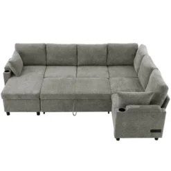 ModernLuxe 109.9" U-Shaped Sectional Sleeper Sofa with Storage and USB Ports -Luxe Furniture Sale GUEST 58b1427b fb23 44a4 bf9f ebfd3dc26306