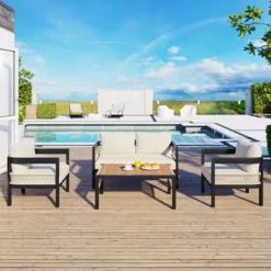 ModernLuxe 4-Piece Outdoor Patio Furniture Set with Wicker Sofa & Table -Luxe Furniture Sale GUEST 598a4d95 9f25 47cb 8df8 44e5dba6ac9c