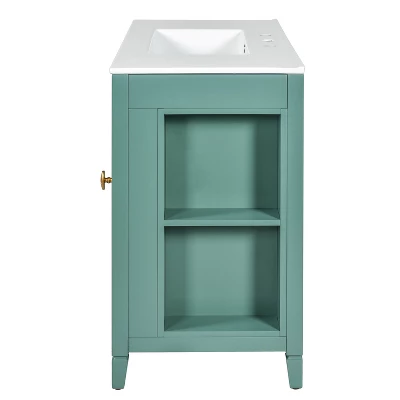 ModernLuxe 36" Solid Wood Bathroom Vanity with Soft-Close Doors and Ceramic Sink 12 ModernLuxe 36" Solid Wood Bathroom Vanity with Soft-Close Doors and Ceramic Sink - Image 10