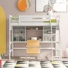 ModernLuxe Twin Loft Bed with Integrated Desk, Ladder, and Storage Shelves -Luxe Furniture Sale GUEST 5a15e343 b5cf 4fe1 bd53 d2560d3ee04b