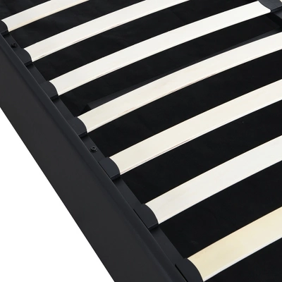 Upholstered Faux Leather Platform Bed With A Hydraulic Storage System-ModernLuxe 12 Upholstered Faux Leather Platform Bed With A Hydraulic Storage System-ModernLuxe - Image 10