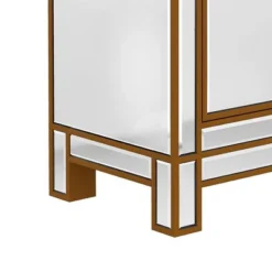 ModernLuxe Silver Mirrored Nightstand - Elegant 1-Door Bedside Table with Crystal Accents -Luxe Furniture Sale GUEST 5ac14e7d 800e 406d 8fb2 75ebd596788c