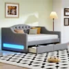 ModernLuxe Upholstered Daybed with LED Lighting and Storage Drawers 2 ModernLuxe Upholstered Daybed with LED Lighting and Storage Drawers -Luxe Furniture Sale GUEST 5bdacfbe ce4e 4c15 ad17 ce130b4ab7d0