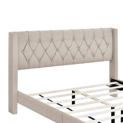Queen Size Upholstered Wood Platform Bed-ModernLuxe 8 Queen Size Upholstered Wood Platform Bed-ModernLuxe - Image 6