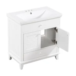 30" Bathroom Vanity With Sink And Drawers, White - ModernLuxe 13 30" Bathroom Vanity With Sink And Drawers, White - ModernLuxe -Luxe Furniture Sale GUEST 5dedc572 48ef 43d4 95b6 9545a001800a