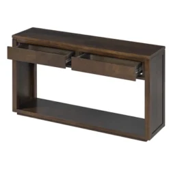 Rustic Wooden Console Table With Storage Drawers And Open Shelf, Elegant Entryway Table For Hallway And Living Room - ModernLuxe -Luxe Furniture Sale GUEST 5e3c9184 0742 4d7c 9627 9156b990fc03