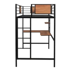 ModernLuxe Twin Metal Loft Bed with Integrated Desk and Storage Shelves 16 ModernLuxe Twin Metal Loft Bed with Integrated Desk and Storage Shelves -Luxe Furniture Sale GUEST 5ead98ed 383b 437c 840f 59e316cf25e7
