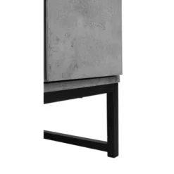 Modern Nightstand With Geometric Elements, Bedside Table With 2 Drawers, Cement Gray-ModernLuxe -Luxe Furniture Sale GUEST 5f6cba44 a4f7 44a4 b1ca c18949a1509a
