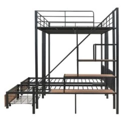 ModernLuxe Full Over Twin-Twin Triple Bunk Bed with Storage Stairs & Drawers -Luxe Furniture Sale GUEST 5f89cb1e e663 463b 93ab dc607e583caf