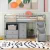 ModernLuxe Twin Loft Bed with Multifunctional Movable Desk and Staircase -Luxe Furniture Sale GUEST 5fea2d77 531d 4cee 8e9c 26516e8c0c80