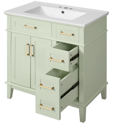 ModernLuxe 30-Inch Free-Standing Bathroom Vanity with Ceramic Undermount Sink 13 ModernLuxe 30-Inch Free-Standing Bathroom Vanity with Ceramic Undermount Sink - Image 11