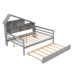 ModernLuxe Full Size Platform Bed with Twin Trundle and Integrated Storage Shelves 14 ModernLuxe Full Size Platform Bed with Twin Trundle and Integrated Storage Shelves -Luxe Furniture Sale GUEST 6244f487 1630 4134 8699 5b531c4985a4