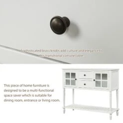 ModernLuxe Farmhouse Double Door Console Table with Storage Shelf and Drawers 16 ModernLuxe Farmhouse Double Door Console Table with Storage Shelf and Drawers -Luxe Furniture Sale GUEST 6265ae83 f7c4 45d4 84e9 c184ca461b0f