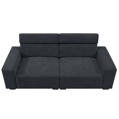 ModernLuxe 87" Velvet 2-Seater Sectional Sofa - Multi-Angle Adjustable Headrests 6 ModernLuxe 87" Velvet 2-Seater Sectional Sofa - Multi-Angle Adjustable Headrests - Image 4