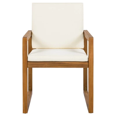 ModernLuxe 5-Piece Acacia Wood Outdoor Dining Set with 4 Armchairs & Round Table 10 ModernLuxe 5-Piece Acacia Wood Outdoor Dining Set with 4 Armchairs & Round Table - Image 9