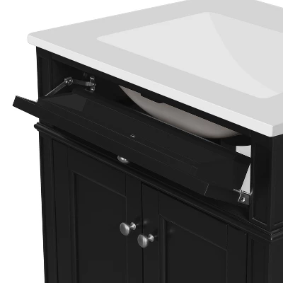 ModernLuxe 24-Inch Bathroom Vanity with Ceramic Sink and Storage Cabinet 14 ModernLuxe 24-Inch Bathroom Vanity with Ceramic Sink and Storage Cabinet - Image 12